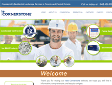 Tablet Screenshot of cornerstonelandscaping.com